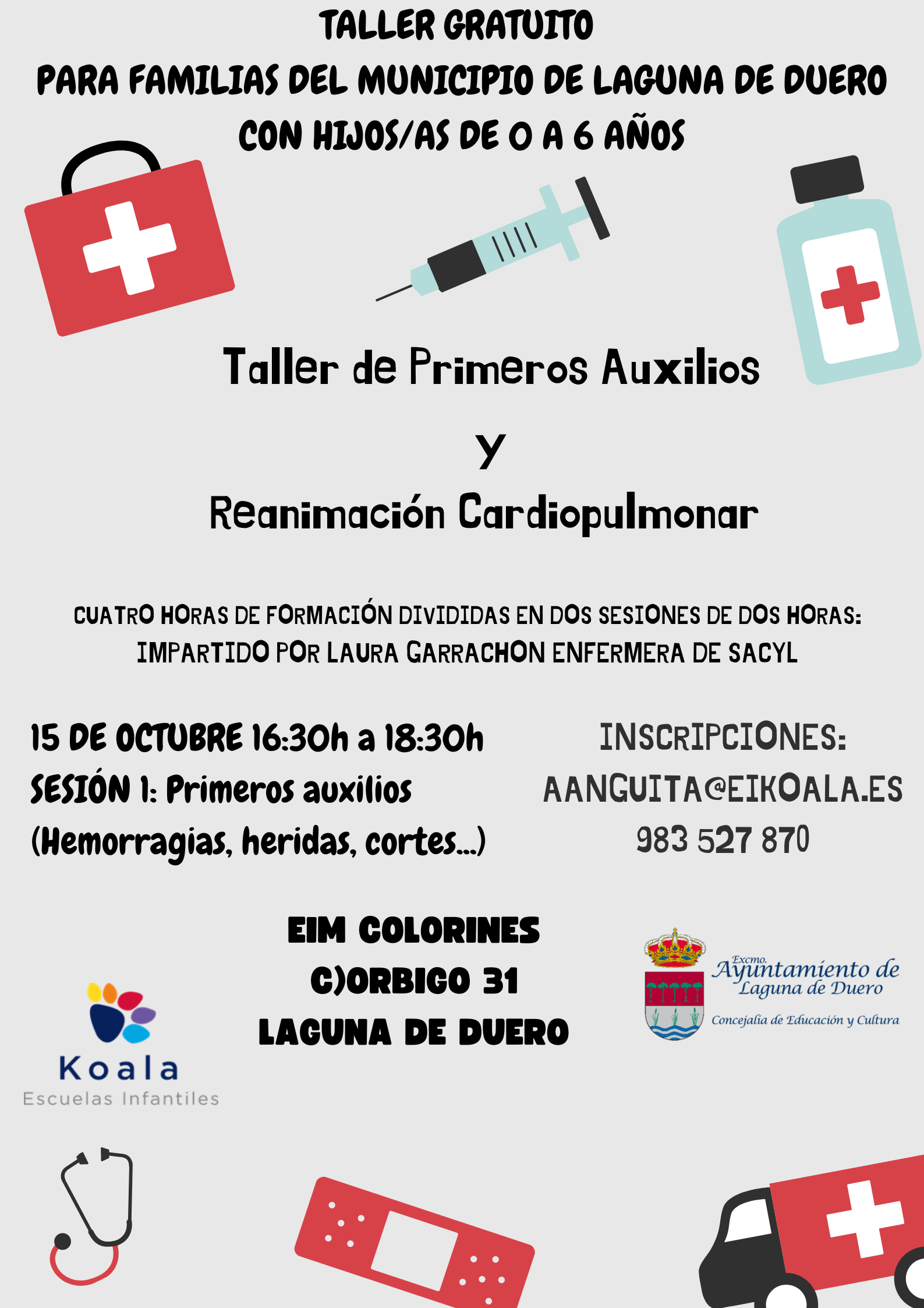 Taller de Primeros Auxilios y Reanimación Cardiopulmonar en Bebés y Niños